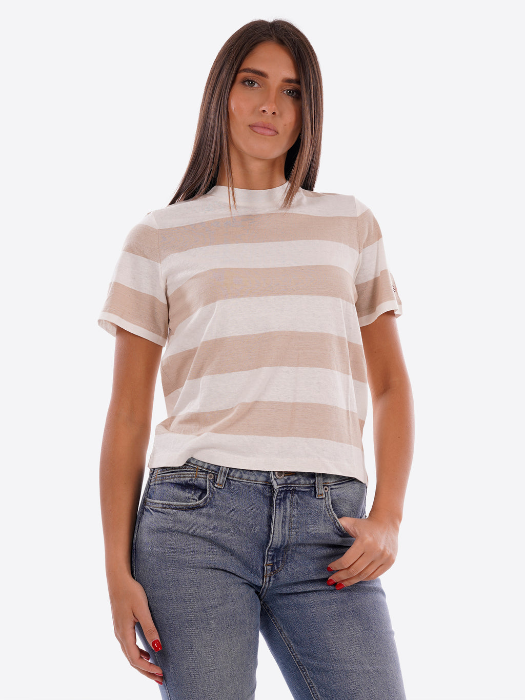 T-shirt YES-ZEE da Donna - beige T265SR002222
