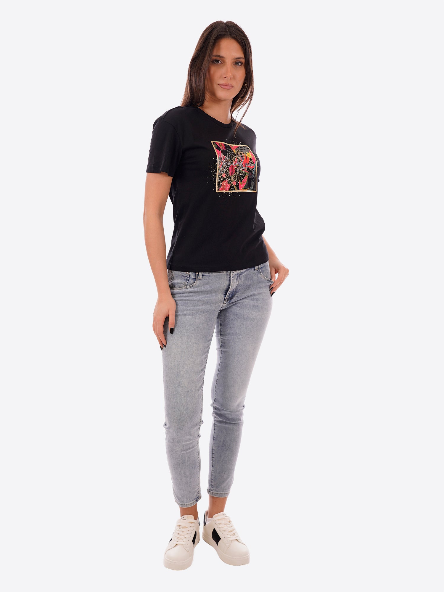 T-shirt YES-ZEE da Donna - nero T269S100801