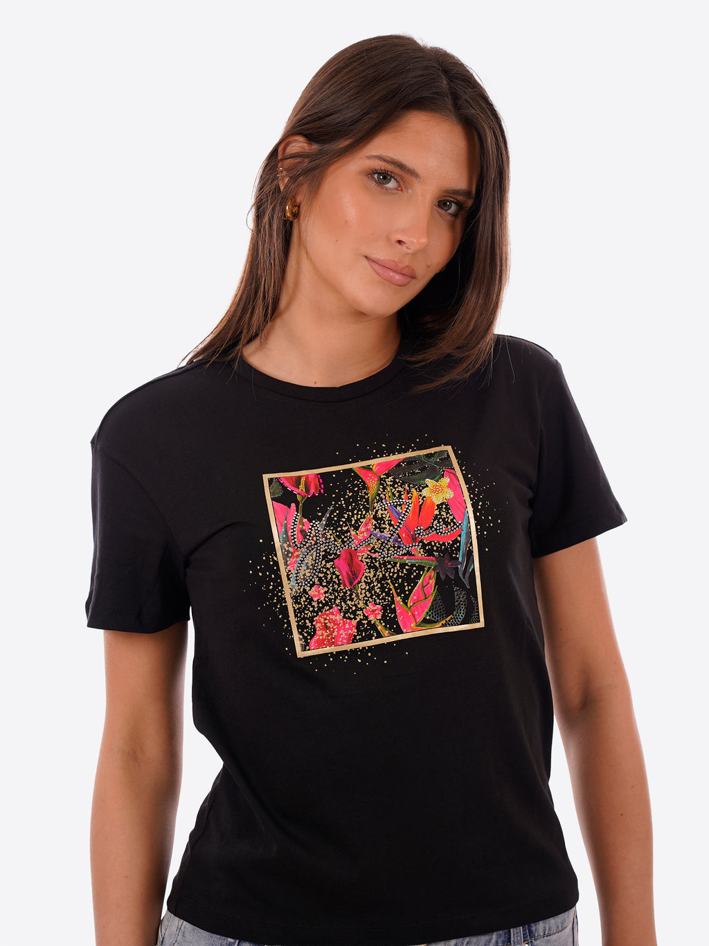 T-shirt YES-ZEE da Donna - nero T269S100801