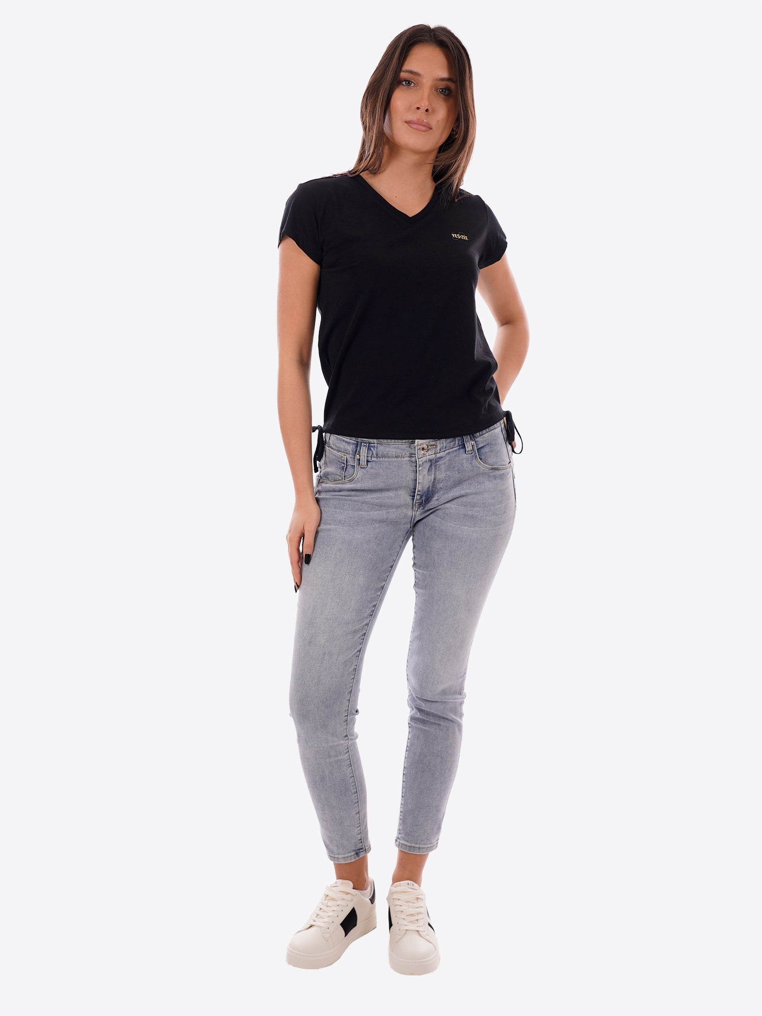 T-shirt YES-ZEE da Donna - nero T270S700801