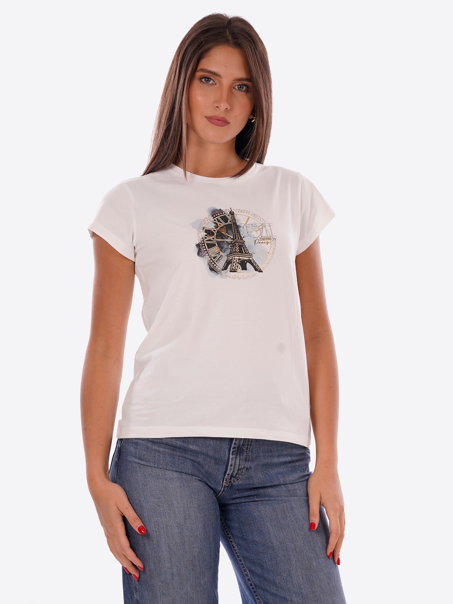 T-shirt YES-ZEE da Donna - bianco T273S700107