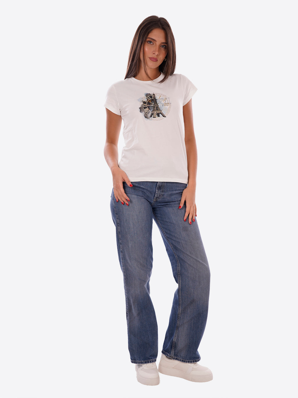 T-shirt YES-ZEE da Donna - bianco T273S700107