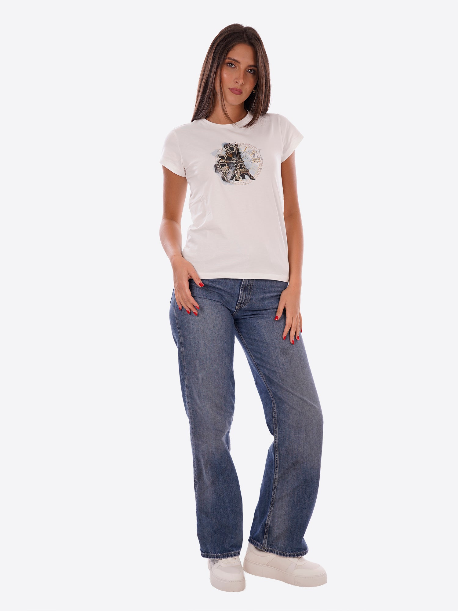 T-shirt YES-ZEE da Donna - bianco T273S700107