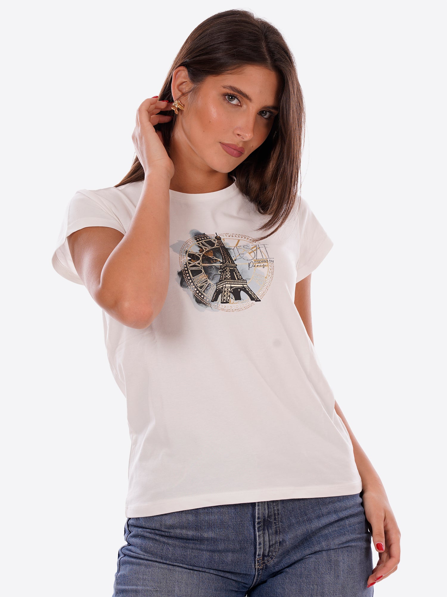 T-shirt YES-ZEE da Donna - bianco T273S700107