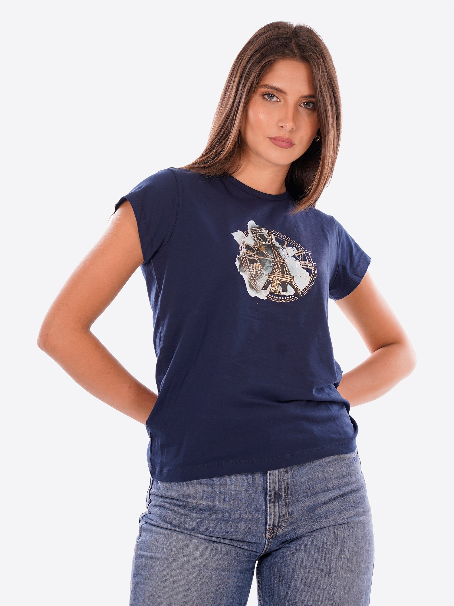 T-shirt YES-ZEE da Donna - blu T273S700713