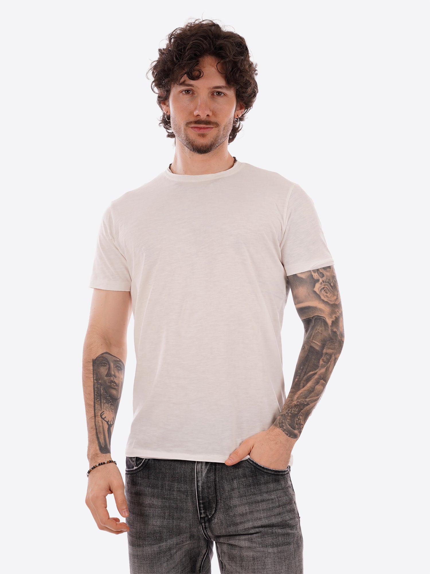 T-shirt YES-ZEE da Uomo - bianco T722TL00107