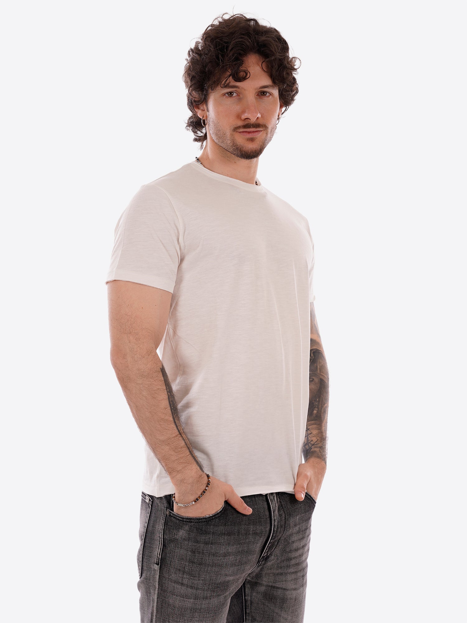 T-shirt YES-ZEE da Uomo - bianco T722TL00107