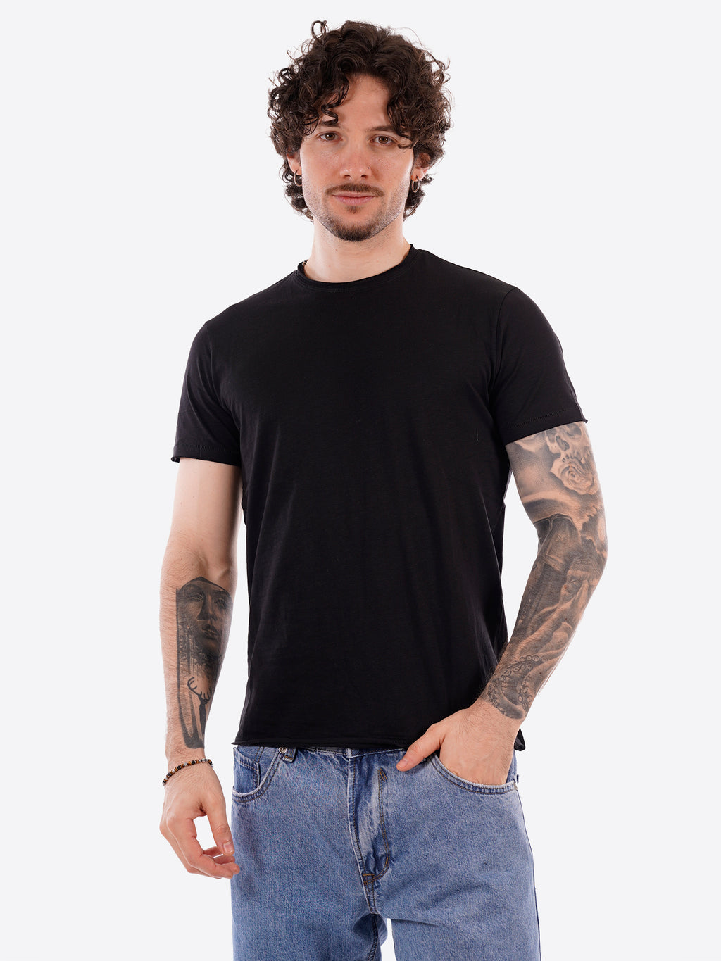 T-shirt YES-ZEE da Uomo - nero T722TL00801
