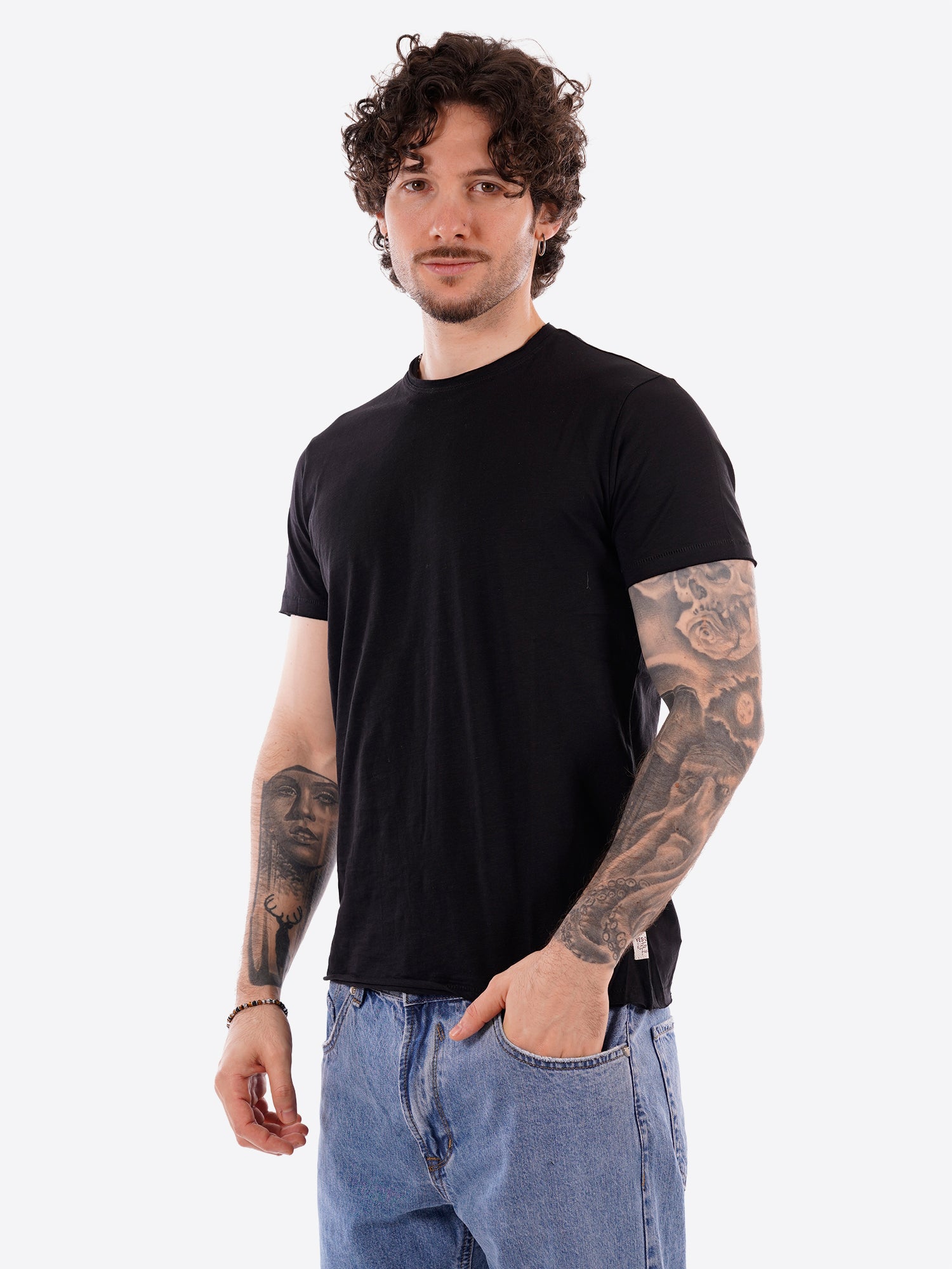 T-shirt YES-ZEE da Uomo - nero T722TL00801