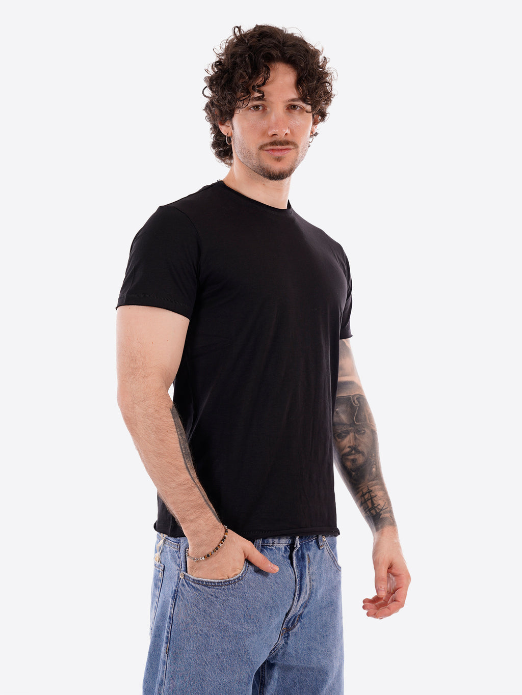 T-shirt YES-ZEE da Uomo - nero T722TL00801