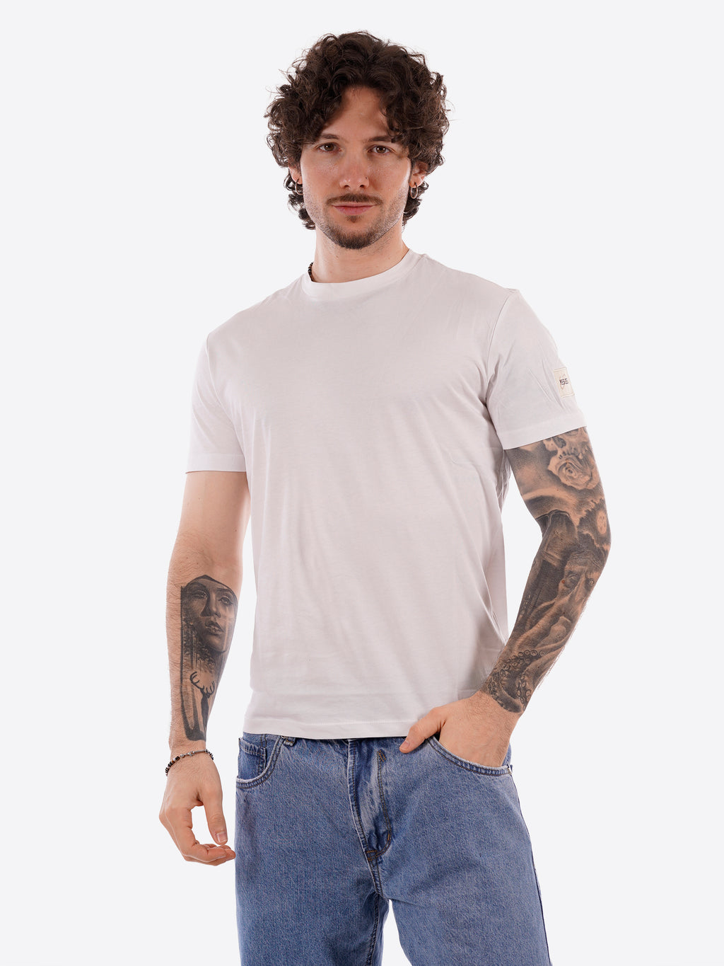 T-shirt YES-ZEE da Uomo - bianco T766SG02127