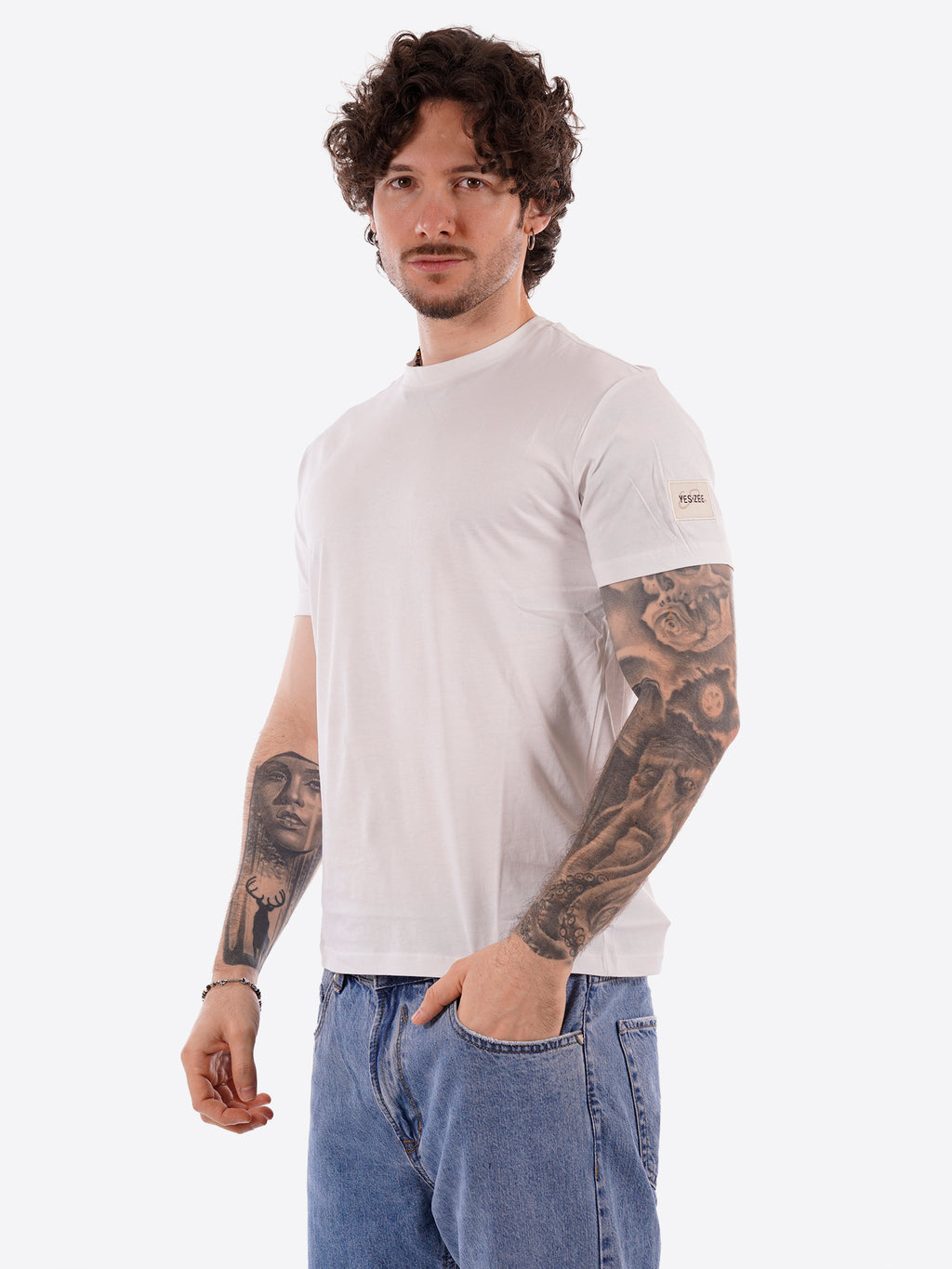 T-shirt YES-ZEE da Uomo - bianco T766SG02127