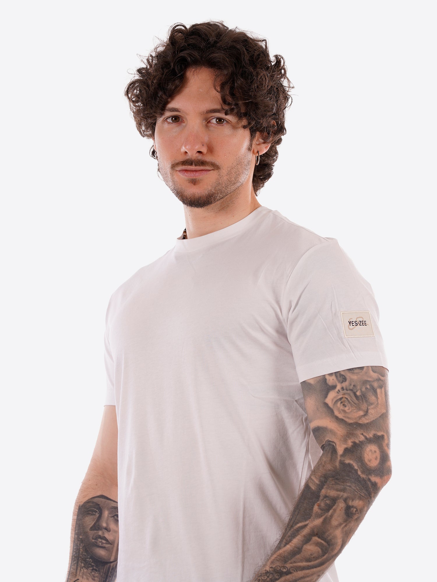 T-shirt YES-ZEE da Uomo - bianco T766SG02127