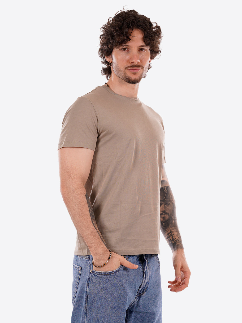 T-shirt YES-ZEE da Uomo - beige T766SG02268