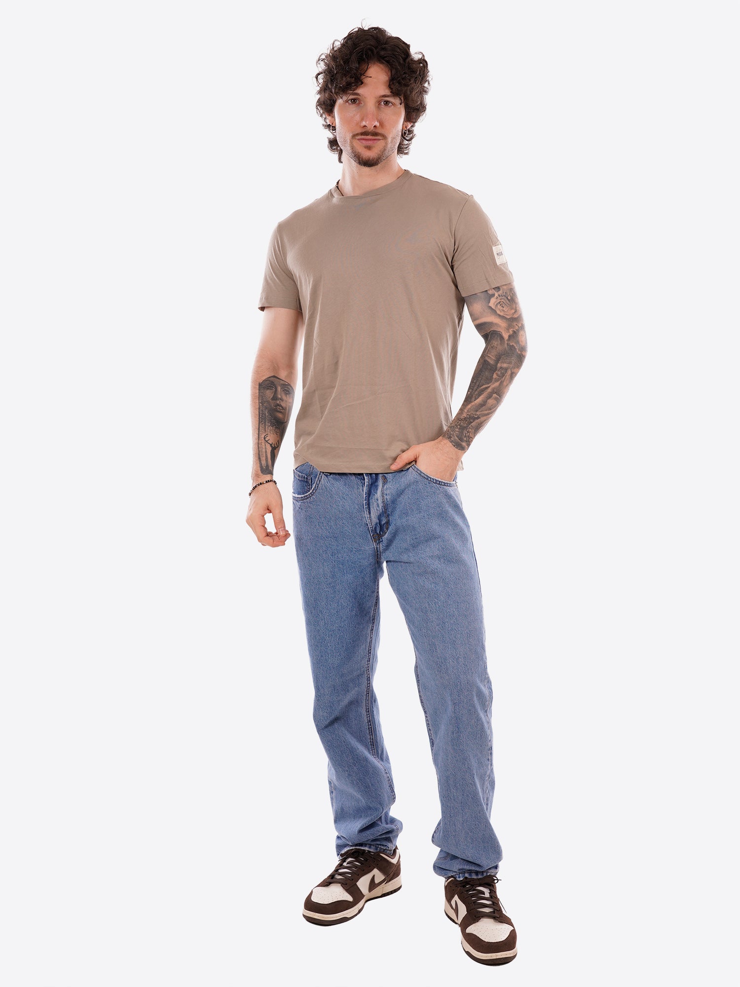 T-shirt YES-ZEE da Uomo - beige T766SG02268