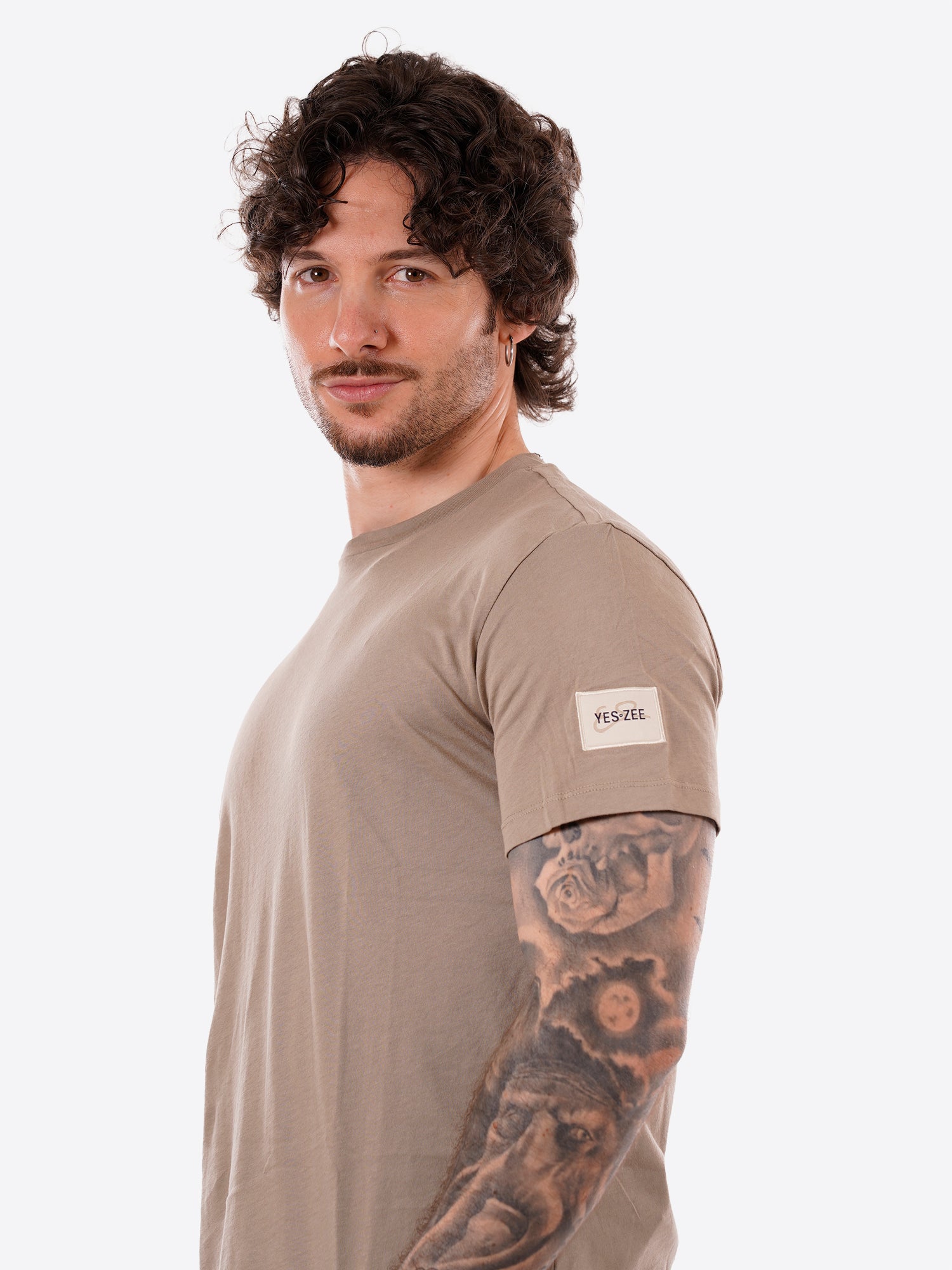 T-shirt YES-ZEE da Uomo - beige T766SG02268